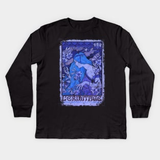 Art Nouveau - L'Ermitage Paul Berthon Alphonse Mucha Kids Long Sleeve T-Shirt